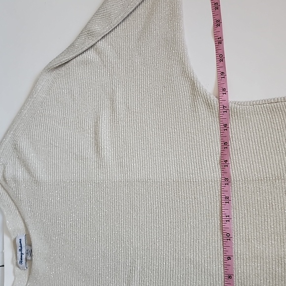 TOMMY BAHAMA METALLIC BEIGE SWEATER TOP/ SIZE S/P - Picture 7 of 13